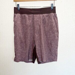 Lululemon men’s maroon purple unlined 9” inseam shorts FLAWED